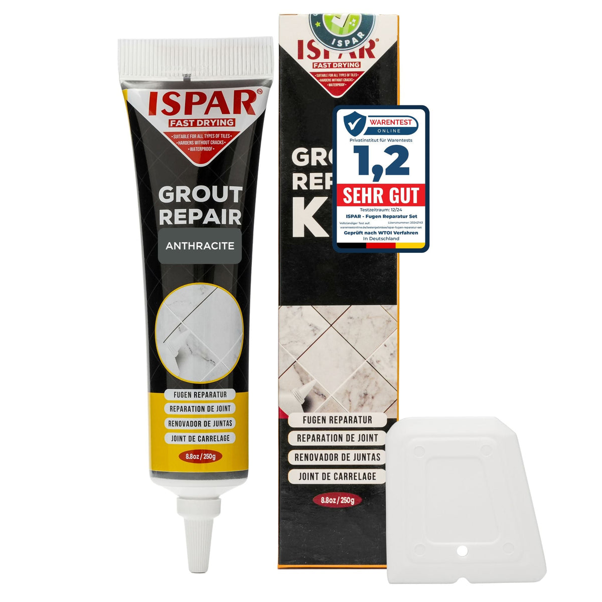 ISPAR Fugenreparatur-Set 250 g in Dunkelgrau